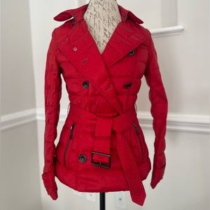 Burberry Brit quilted red jacket